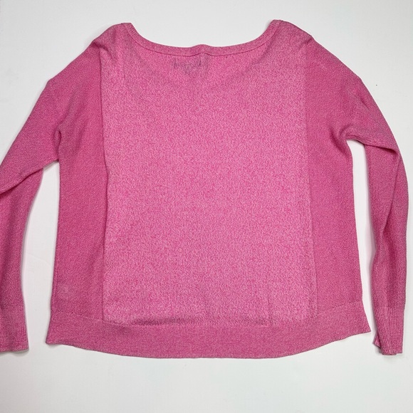 American Eagle Outfitters Mixed
Stich Scoop Neck Off The Shoulder Sweater Pink M - Picture 6 of 8
